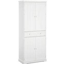 Küchenbuffet Hochschrank 76 x 182 cm weiss