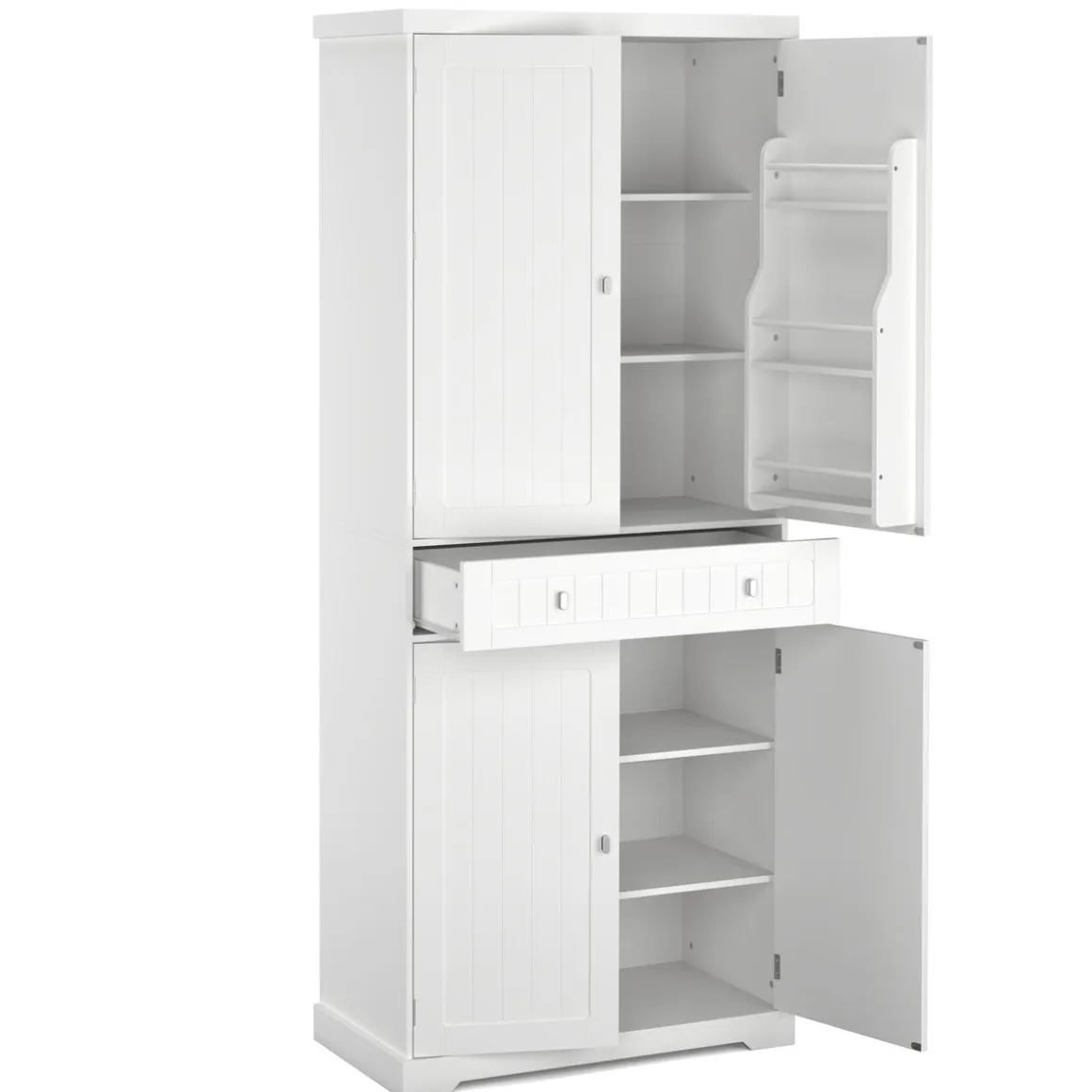 Küchenbuffet Hochschrank 76 x 182 cm weiss