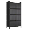 Küchenregal Metall 70 x 142 cm schwarz