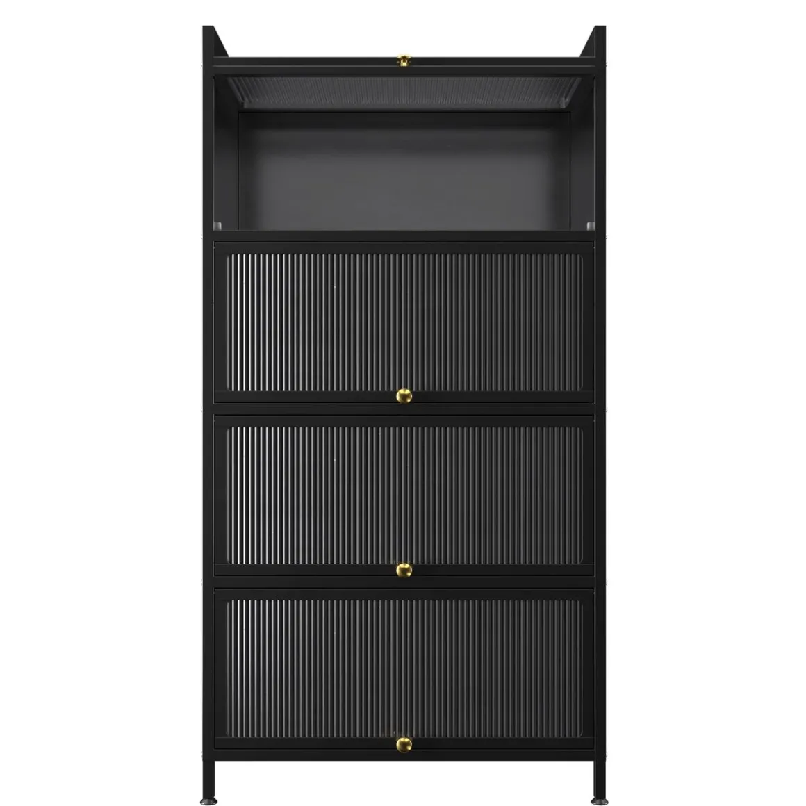 Küchenregal Metall 70 x 142 cm schwarz