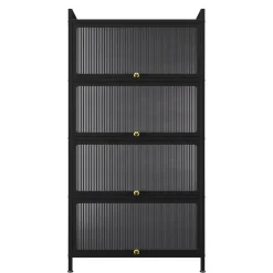 Küchenregal Metall 70 x 142 cm schwarz