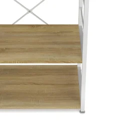 Küchenregal 60 x 123 x 40 cm hellbraun/weiss