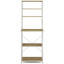 Küchenregal 60 x 167 x 40 cm hellbraun/weiss