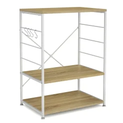 Küchenregal 60 x 82 x 40 cm hellbraun/weiss