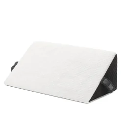 Keilkissen mit Nackenrolle 60 x 51 x 40 cm weiss/schwarz