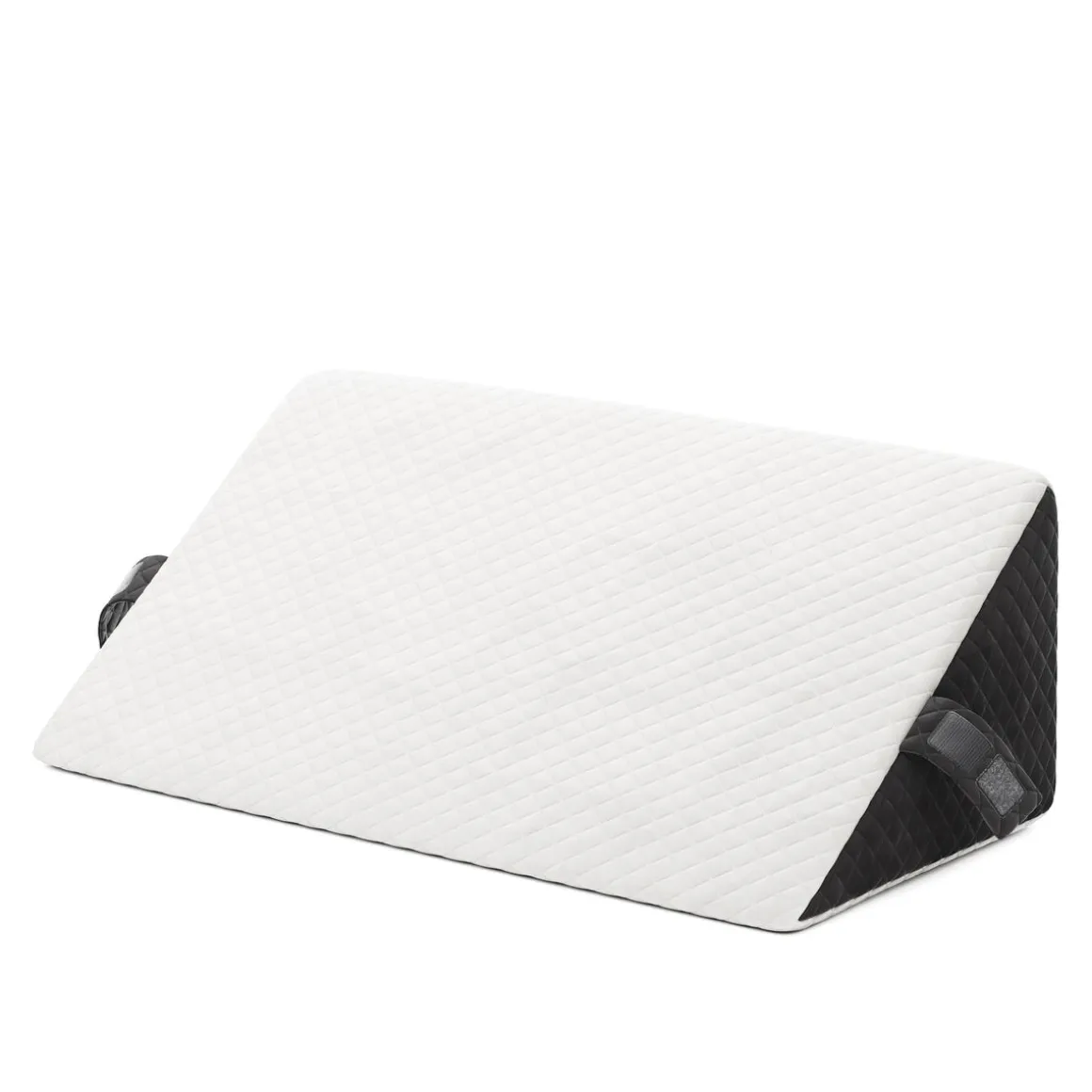 Keilkissen mit Nackenrolle 60 x 51 x 40 cm weiss/schwarz