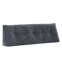 Keilkissen Samt 150 x 20 x 50 cm anthrazit