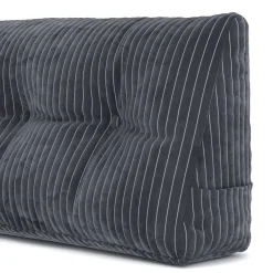 Keilkissen Samt 100 x 20 x 50 cm anthrazit