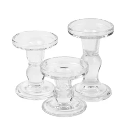 Kerzenhalter Set Glas 3-teilig