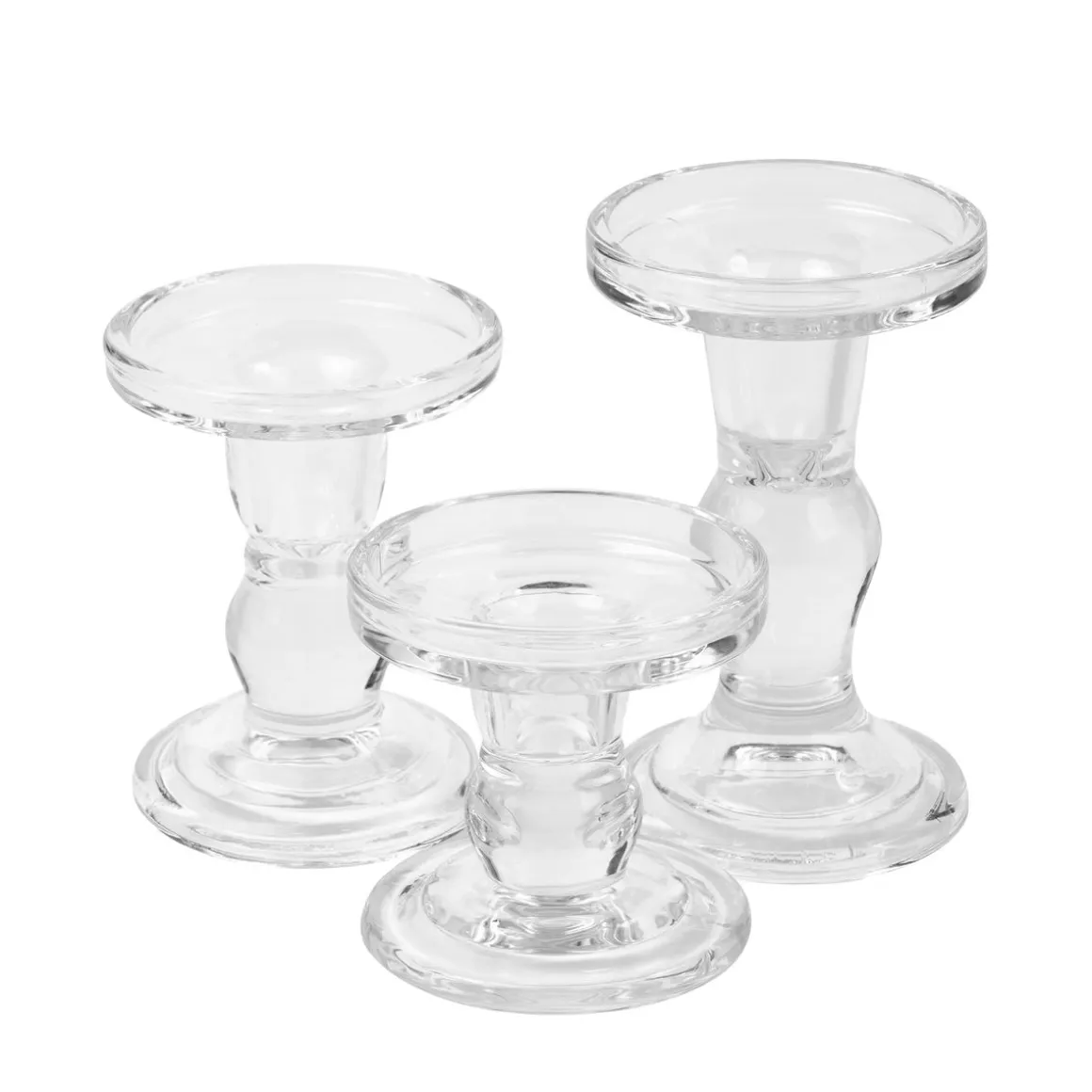 Kerzenhalter Set Glas 3-teilig