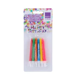 Kerze Set HAPPY BIRTHDAY 13-teilig bunt