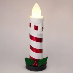 Kerze zusammenklappbar 60 cm weiss/rot