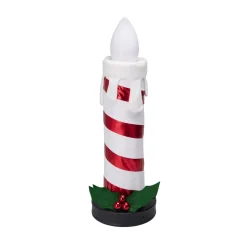 Kerze zusammenklappbar 60 cm weiss/rot