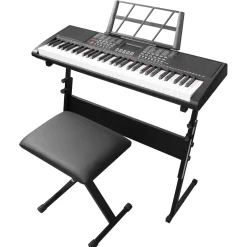 Keyboard Set mit Hocker und Ständer schwarz