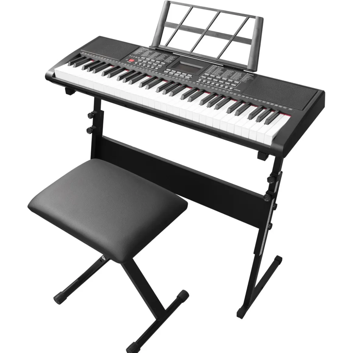 Keyboard Set mit Hocker und Ständer schwarz