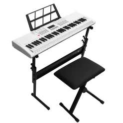 Keyboard Set mit Hocker und Ständer weiss/schwarz