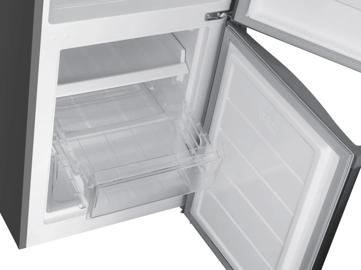 Kühlschrank mit Gefrierer 260L silbergrau