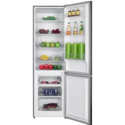 Kühlschrank mit Gefrierer 260L silbergrau