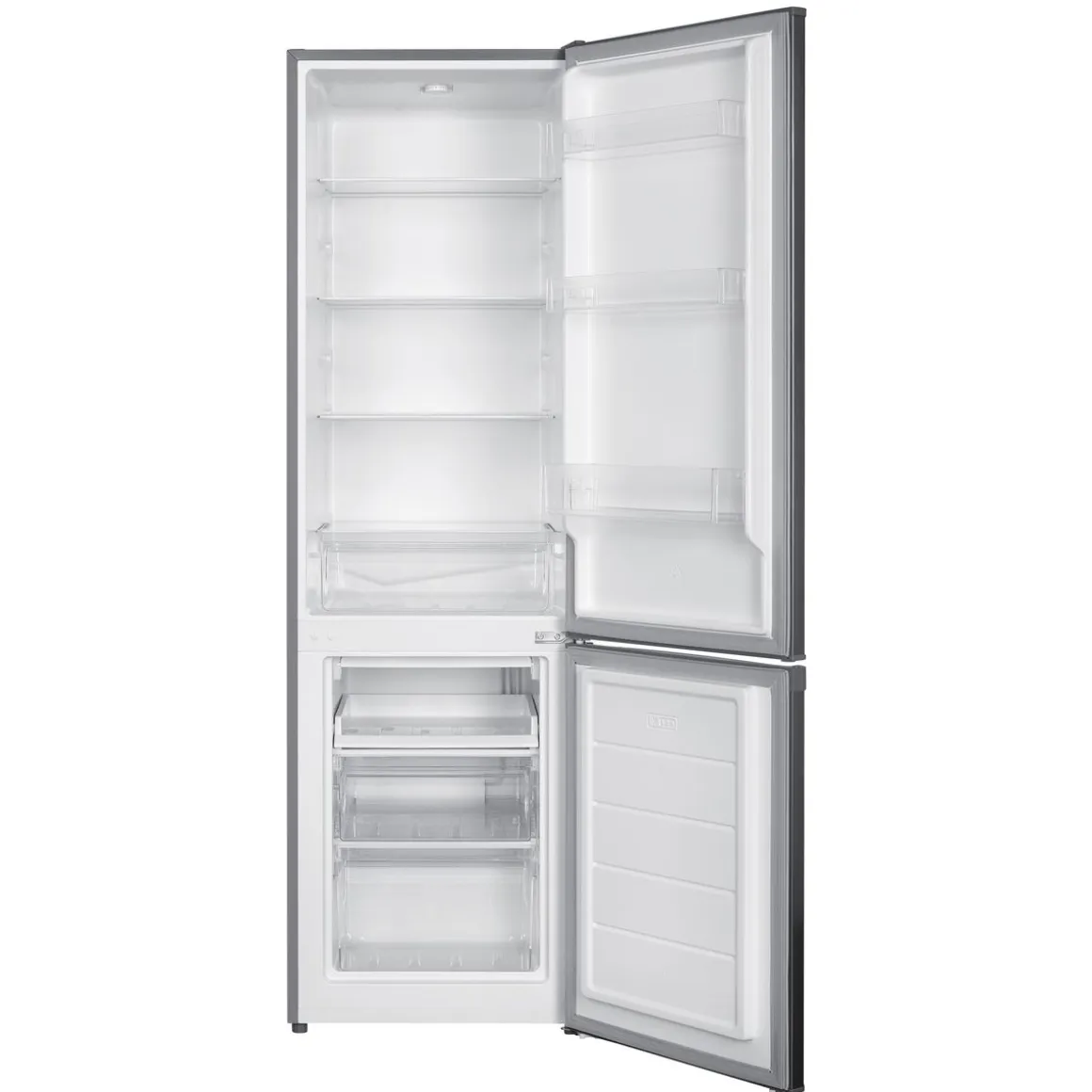 Kühlschrank mit Gefrierer 260L silbergrau