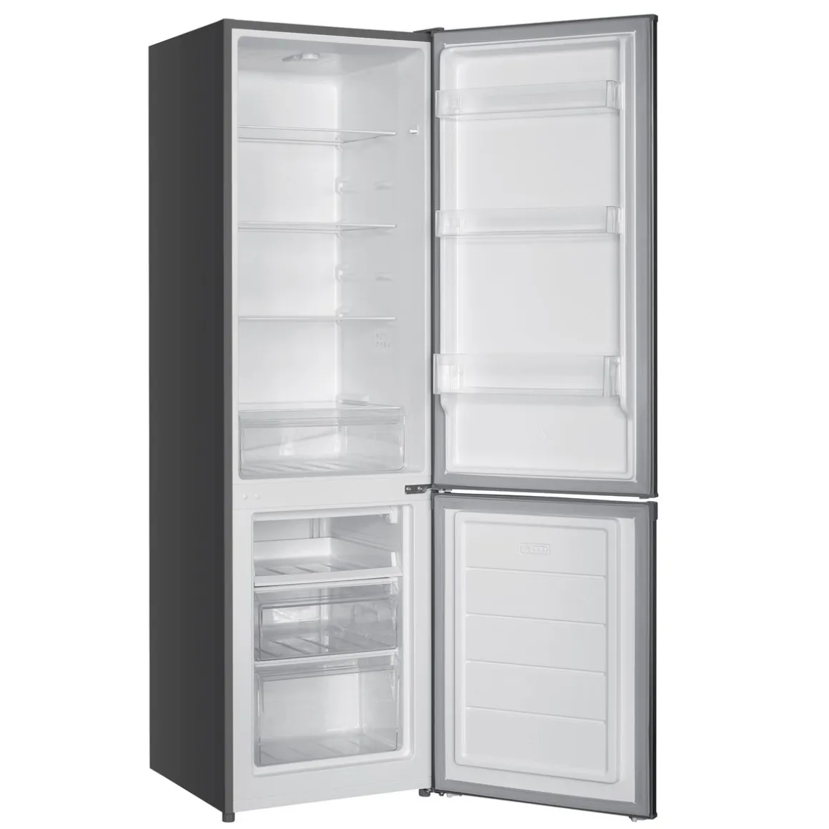 Kühlschrank mit Gefrierer 260L silbergrau