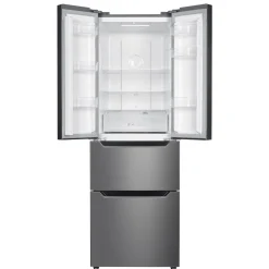 Kühlschrank mit Gefrierer 320L silbergrau