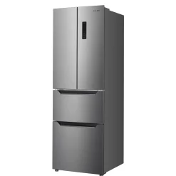 Kühlschrank mit Gefrierer 320L silbergrau