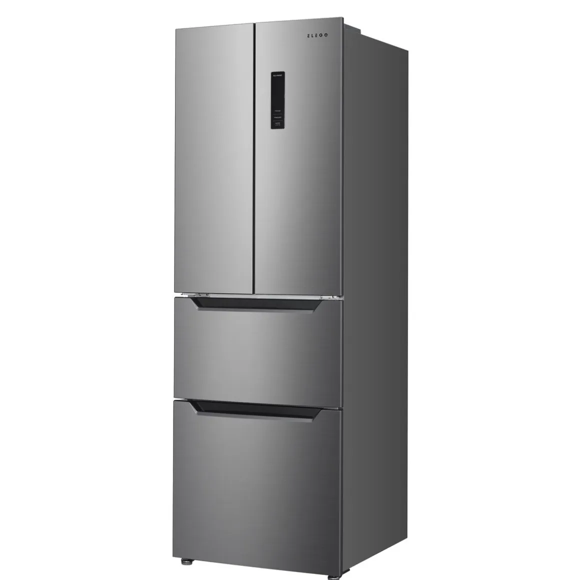 Kühlschrank mit Gefrierer 320L silbergrau