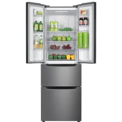 Kühlschrank mit Gefrierer 320L silbergrau