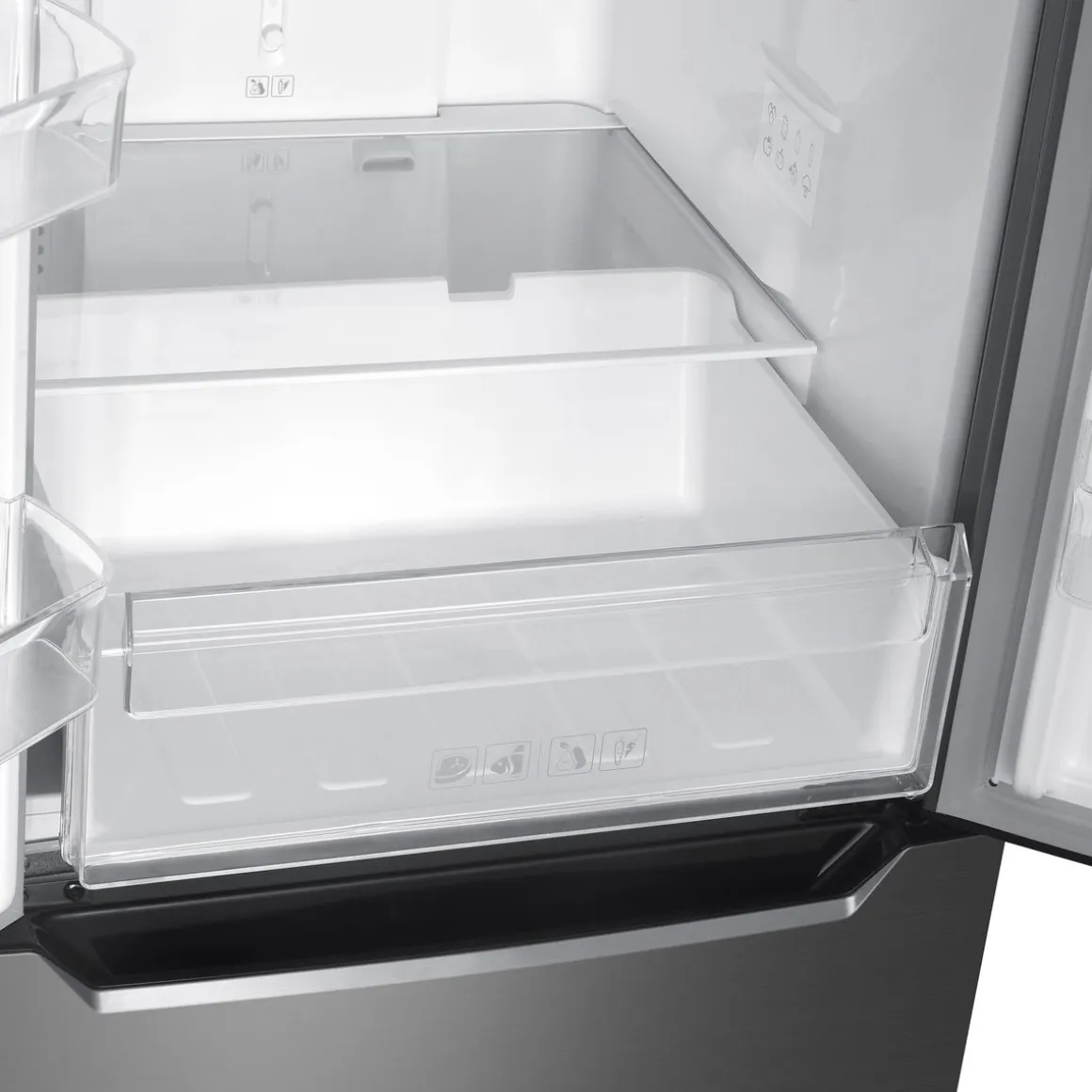 Kühlschrank mit Gefrierer 320L silbergrau