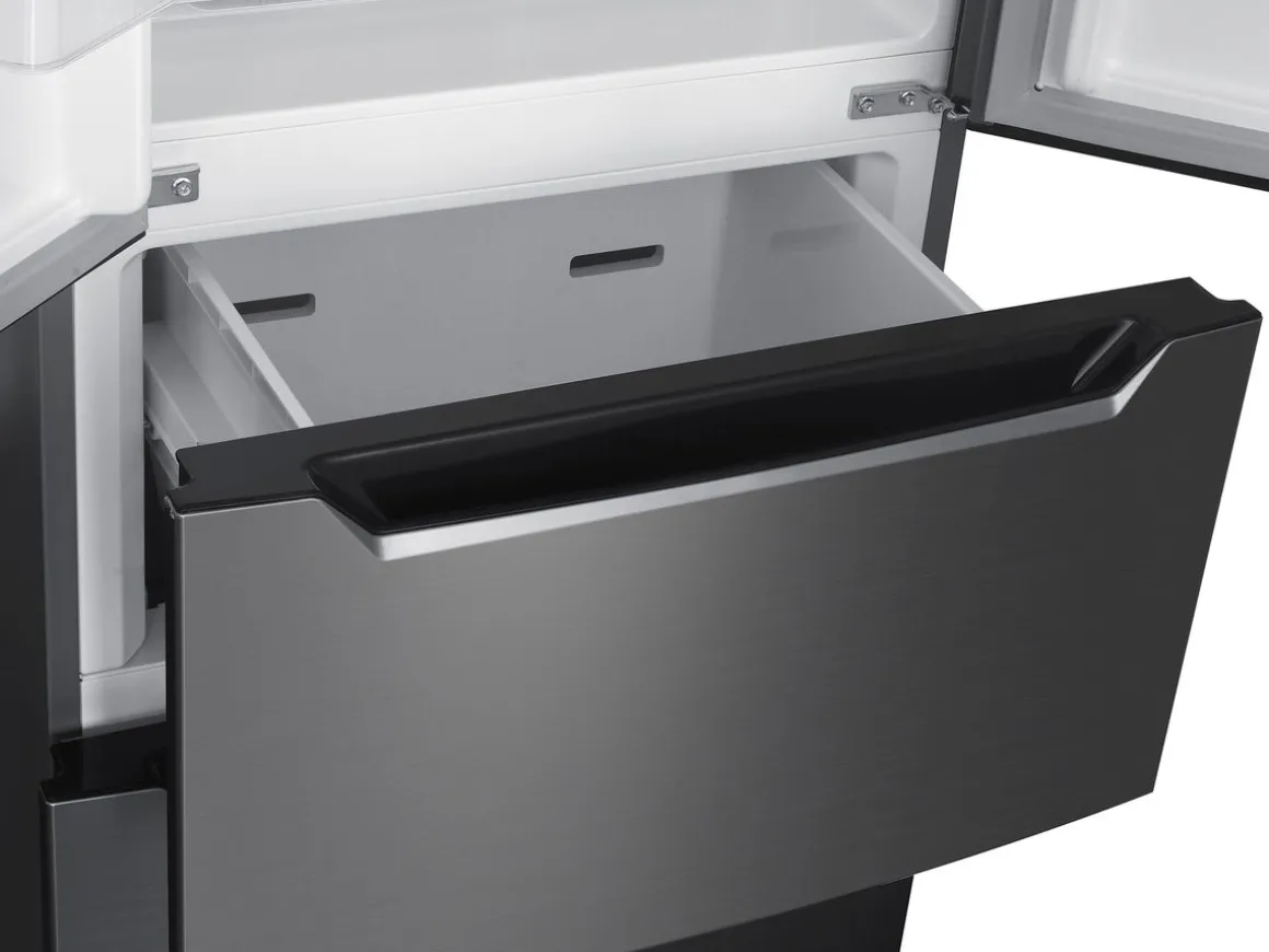 Kühlschrank mit Gefrierer 320L silbergrau