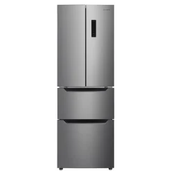 Kühlschrank mit Gefrierer 320L silbergrau