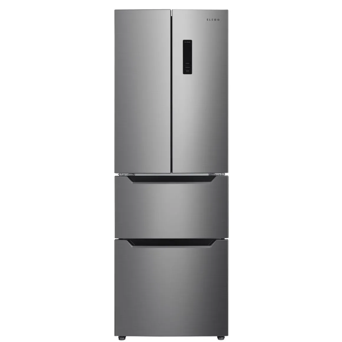 Kühlschrank mit Gefrierer 320L silbergrau