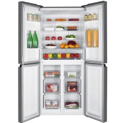 Kühlschrank mit Gefrierer 362L silbergrau