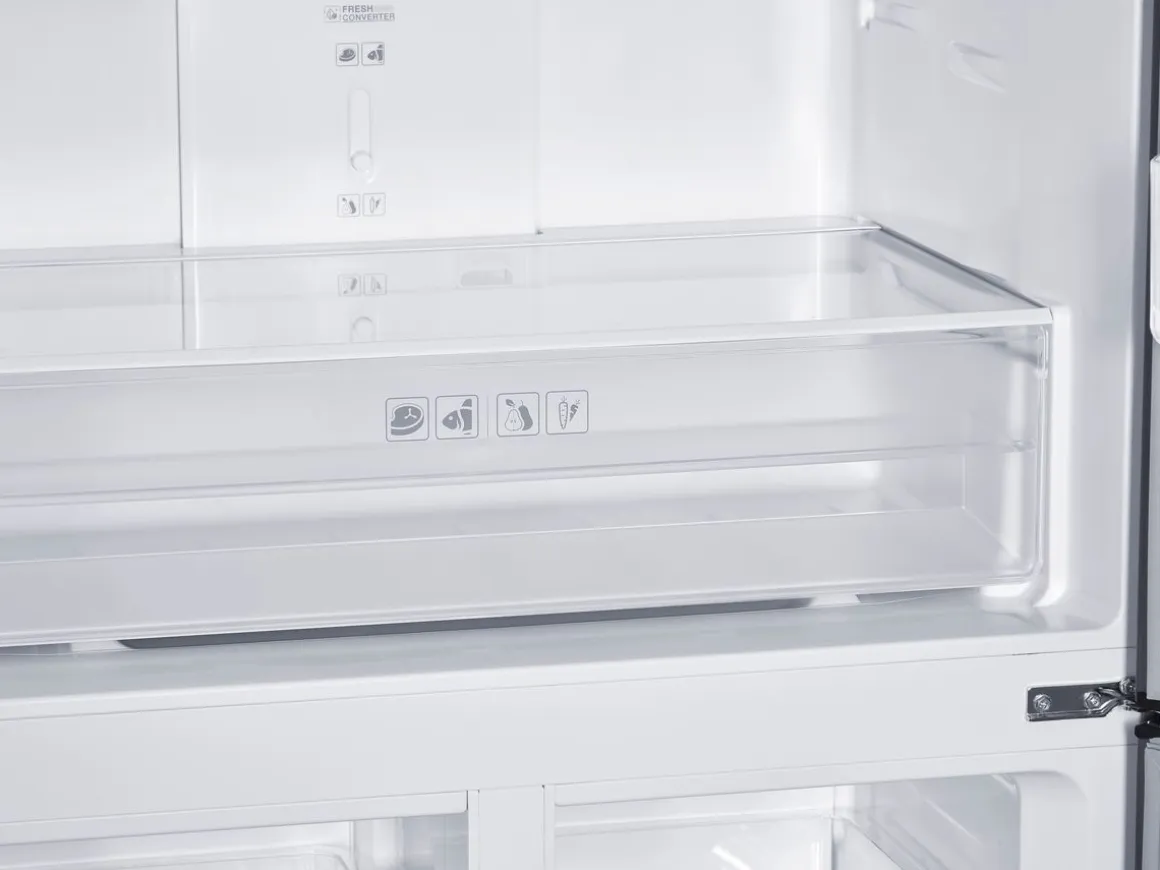 Kühlschrank mit Gefrierer 362L silbergrau