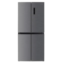 Kühlschrank mit Gefrierer 362L silbergrau
