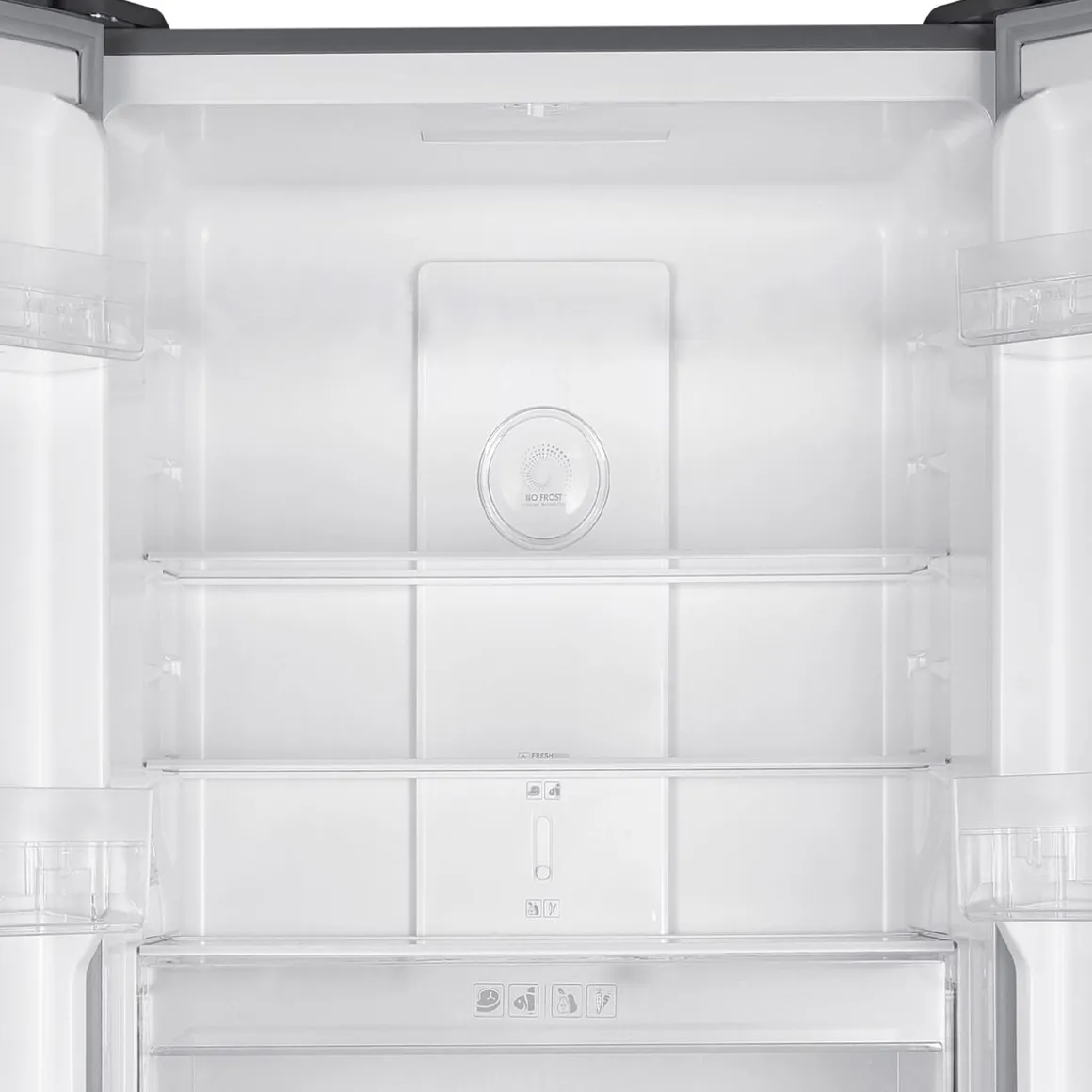 Kühlschrank mit Gefrierer 362L silbergrau