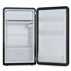 Kühlschrank mit Gefrierfach Retro 90L schwarz