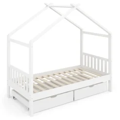 Kinderbett BEMBY mit 2 Schubladen 80 x 160 cm weiss