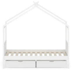 Kinderbett BEMBY mit 2 Schubladen 80 x 160 cm weiss