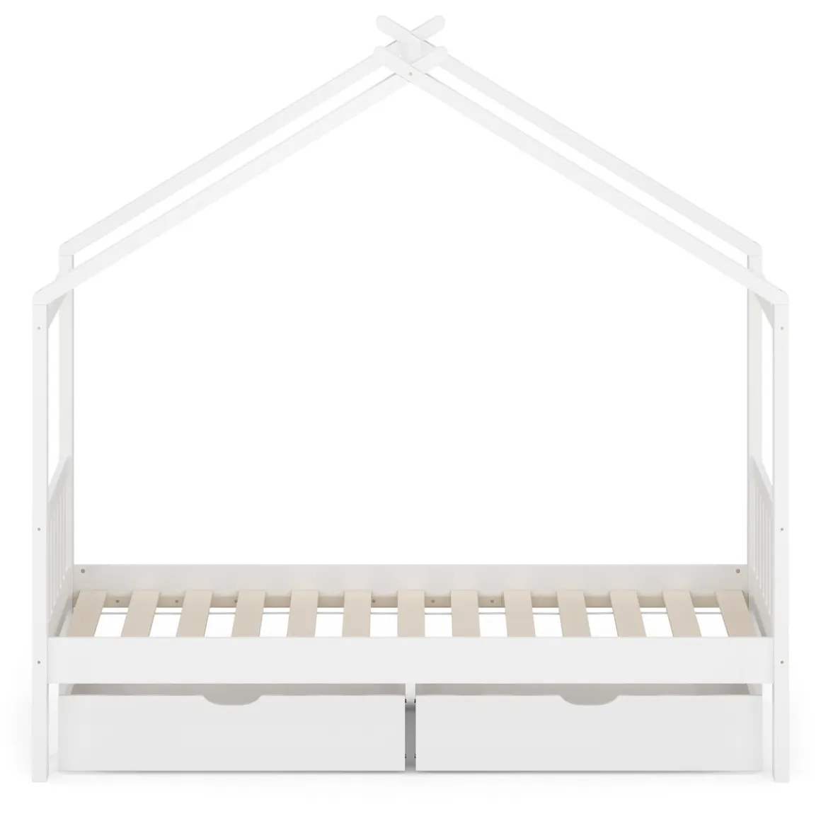 Kinderbett BEMBY mit 2 Schubladen 80 x 160 cm weiss