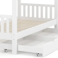 Kinderbett BEMBY mit 2 Schubladen 80 x 160 cm weiss