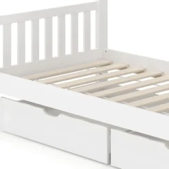 Kinderbett BEMBY mit 2 Schubladen 80 x 160 cm weiss