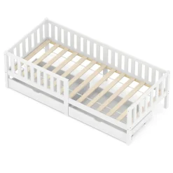 Kinderbett DORRIT mit Schubladen 90 x 200 cm weiss