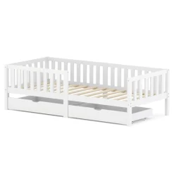 Kinderbett DORRIT mit Schubladen 90 x 200 cm weiss
