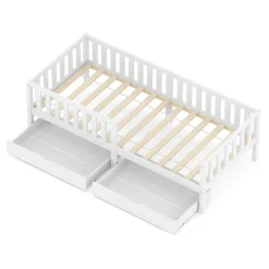 Kinderbett DORRIT mit Schubladen 90 x 200 cm weiss