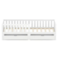 Kinderbett DORRIT mit Schubladen 90 x 200 cm weiss