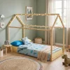 Kinderbett HAUS 90 x 200 cm natur