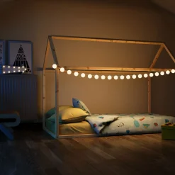 Kinderbett HAUS 90 x 200 cm natur
