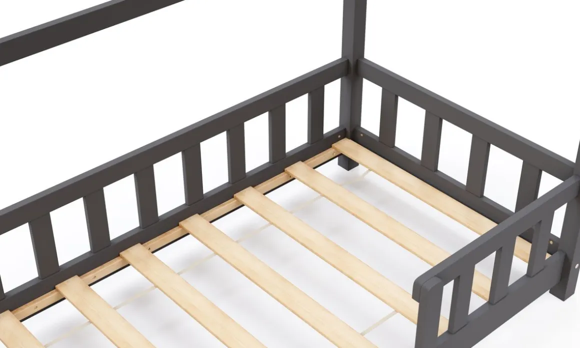 Kinderbett MAISON 70 x 140 cm anthrazit