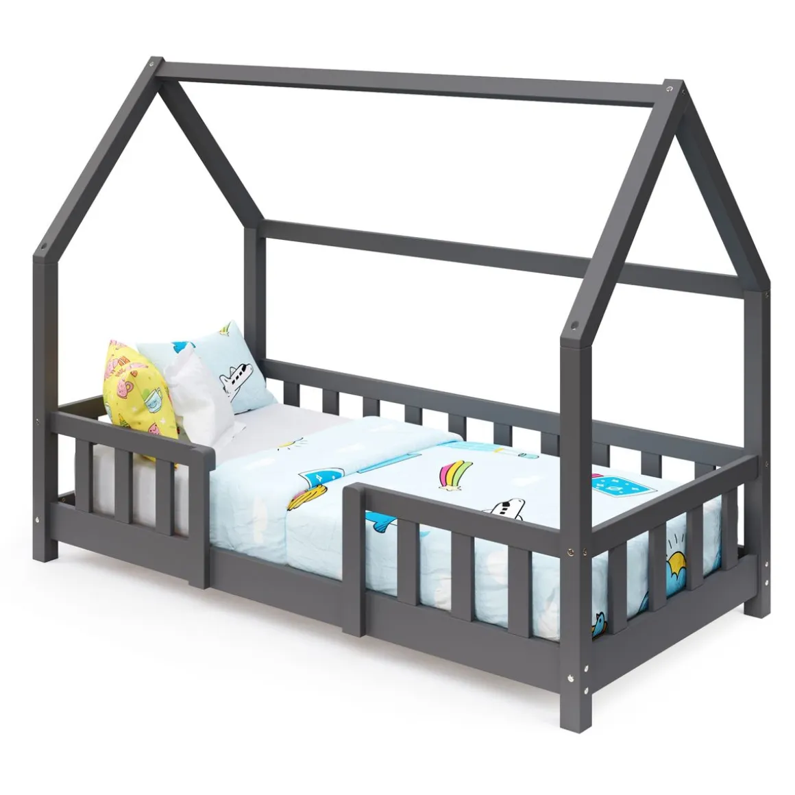Kinderbett MAISON 70 x 140 cm anthrazit